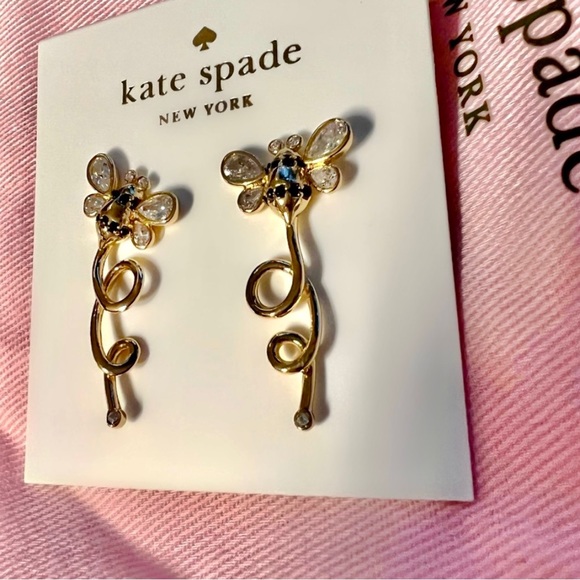 $68 Kate Spade picnic perfect bee ear crawler earrings - Picture 5 of 7